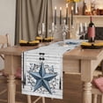 thumbnail image 2 of Table Runners 90 Inches Long Dress Scarves, Texas Star Vintage Farmhouse Coffee/Dining/Kitchen Table Runner for Living Room, Navy Blue Retro Wooden Berry 13x90 Inch, 2 of 9
