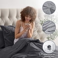 thumbnail image 6 of Virtu Twin Comforter Set, 7pc Bed in a Bag, Pleated Bedding Comforter Sets with Sheets, Dark Grey, 6 of 10