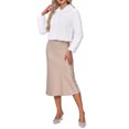 thumbnail image 2 of Abrigo de piel sintética elegante INSPIRE CHIC para mujer, chaqueta corta con botones a presión, abrigo de invierno esponjoso XS blanco, 2 of 6