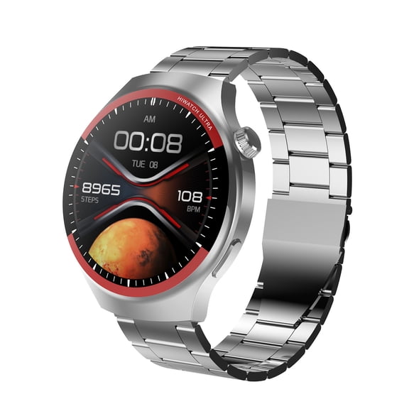 Coollooc Smart Watch,Newly Upgraded Smart Watch 24-Hour Health Management,Bluetooth Sports Heart Rate Monitor Led Watch(Silver)