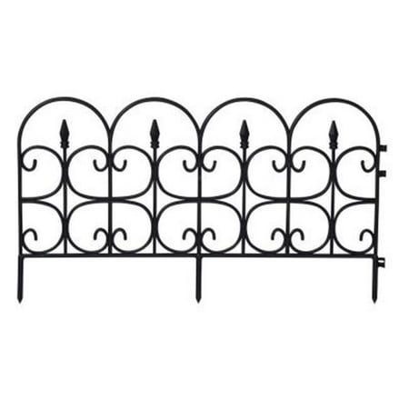 Resin Fleur De Lis - Victorian Fleur De Lis Medium Resin Garden Fence, 26 ft.
