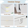 thumbnail image 6 of ANPOO Fluted Changing Table Dresser, 2-in-1 Convertible Baby Changing Station with Capacity Changing Tray, Removable Topper, Nursery Dresser with 4 Drawers & Open Storage, Anti-Tipping Device, 6 of 7