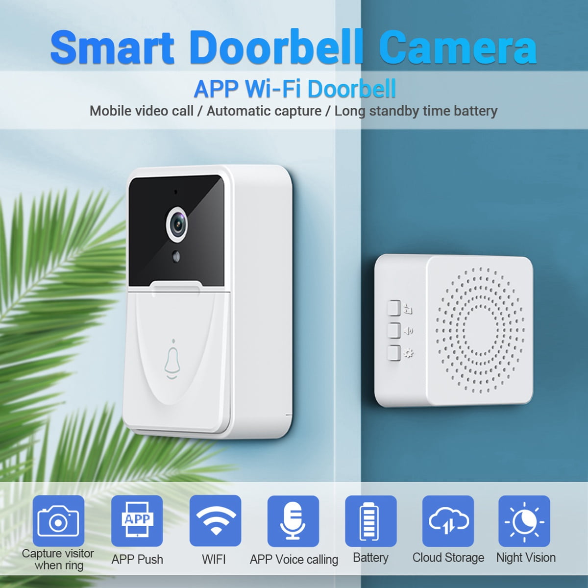 X3 Smart Video Doorbell Wireless Wifi Video Home Monitoring Night