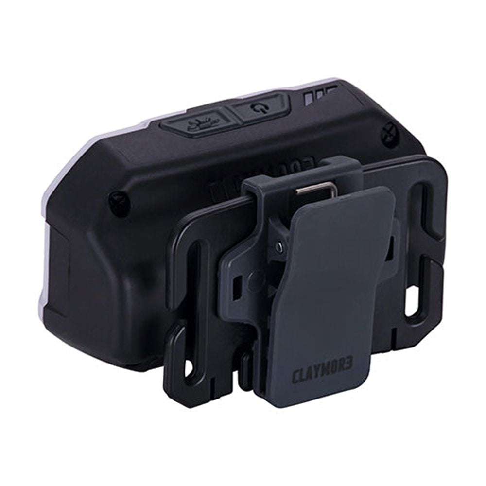 Claymore Heady+ (Black) - Rechargeable LED Headlamp Flashlight, Lightweight for Camping, Running, Hiking, Emergency & Industrial Use. Waterproof, USB-C Charging, Up to 70 Hours Battery Life.