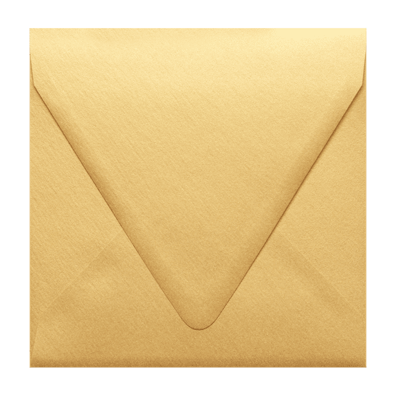 LUXPaper 6 1/2 x 6 1/2 Square Contour Flap Envelopes, Gold Metallic, 500/Pack