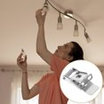 thumbnail image 3 of 12pcs Recessed Light Spring Clips Universal Lamp Clip For Flat Panel Light Embedded Lamp Accessories 3-Hole Fixed Bracket Silver Tone, 3 of 8