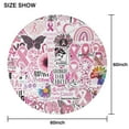 thumbnail image 6 of Pink Breast Cancer Round Tablecloth 60"x60",Wrinkle Wipeable Table Cloth for Kitchen Dining Room Picnic Patio Party, 6 of 6