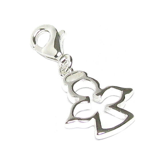 Queenberry Sterling Silver Little Angel European Style Clasp Charm