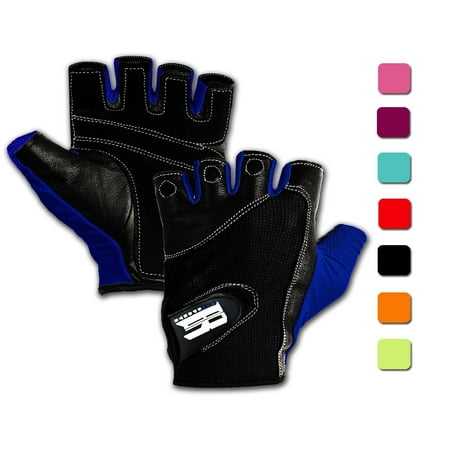 Weight Lifting Gloves With Wrist Wraps - Ideal Training Gloves Women - Premium Workout Gloves With Wrist Support -best Sport Gloves For Women - Gym Gloves (Blue (Best Gym Program For Women)