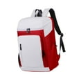 thumbnail image 3 of Mochila de tenis con compartimento para zapatos, multifunción, Oxford, impermeable, para tenis rojo, 3 of 8