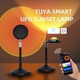 thumbnail image 4 of Lámpara de atardecer UFO de 16 colores Compatible con Bluetooth aplicación Wdftyju de fondo decoración de pared luz de proyección regalo de Navidad, 4 of 9
