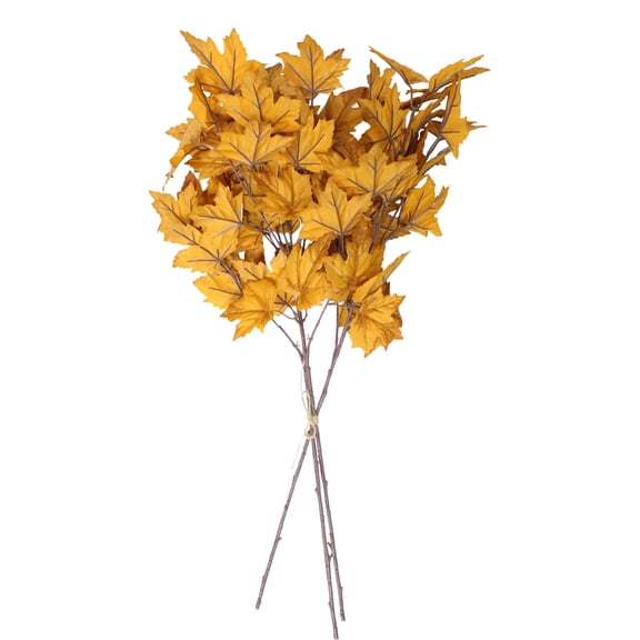 My Texas House Fall Faux Maple Leaf Bundle, Yellow, 20"