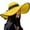 A-Yellow96, variant on Yuanlong Women Sun Hat Woven Big Straw Wide Brim Beach Hats With Black Ribbon Summer Elegant Floppy Foldable Roll Up Cap