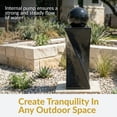 thumbnail image 3 of Sunnydaze Black Ball Solar Outdoor Water Fountain, 3 of 11