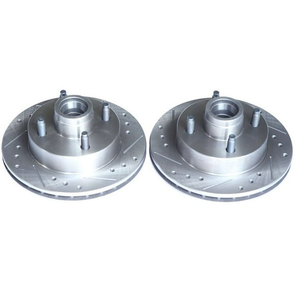 Front Brake Rotor Set - Compatible with 1974 - 1978 Ford Mustang II 1975 1976 1977
