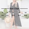 thumbnail image 4 of Idoravan Cardigan Style Swimwear Coverup Women Beach Cover Ups for Women Women's Swimsuit Cover-Up Dress Cut-Out Long-Sleeved Sunscreen Beach Dress Cover-Up Dress, 4 of 9