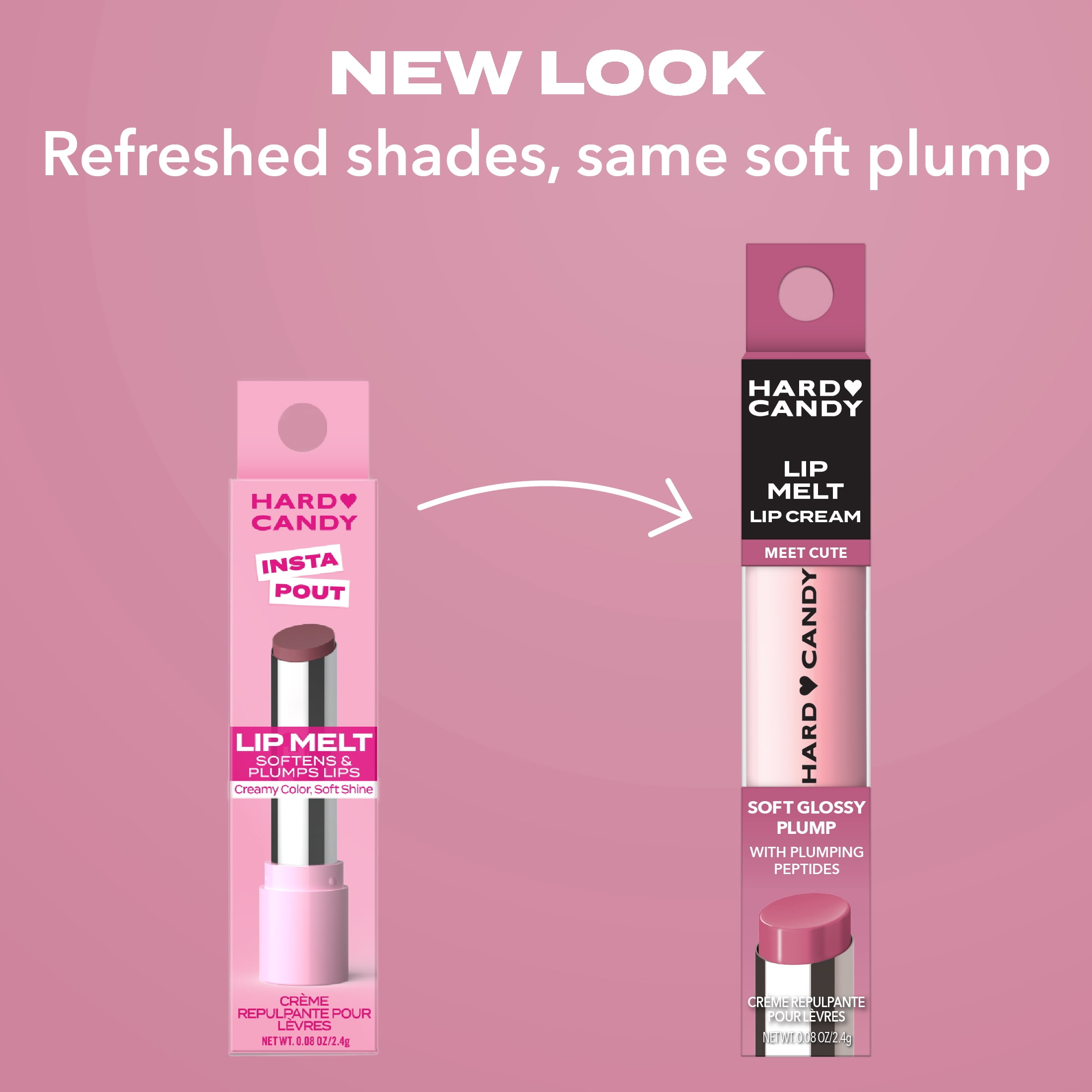 Hard Candy Plumping Lip Melt, Meet Cute, 2.4g Lip Melt