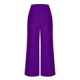 thumbnail image 5 of Breezora Women's Professional Wide Leg Trousers Flowy High Waist Work Pants for Business Casual Occasions S Size Purple, 5 of 6