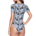 thumbnail image 4 of The Xecao Police Car Women's Crew Neck Body Suit, a short-sleeved bodysuit and basic swimsuit, both comfort and style for dating and daily life, 4 of 9