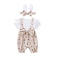 thumbnail image 3 of Easter Toddler Outfit Short Sleeve Cute Print Bodysuit and Headband Set Girls Summer Clothes Cute Outfits for Girls 12-18 Months, 3 of 9