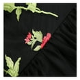 thumbnail image 4 of IBTOM CASTLE Women Vintage 1950s Embroidered Off Shoulder 3/4 Sleeves Flower Rose Wedding Cocktail Party Swing Gatsby Evening Short Gown XL Black - Short Sleeve, 4 of 8