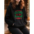 thumbnail image 3 of Yuletide Christmas Hoodie for Men Women, Holiday Pullover Hooded Sweatshirt, Cozy Cotton Poly Blend, Festive Winter Outfit, 3 of 5