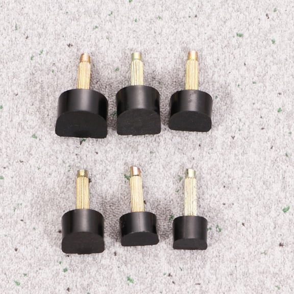 SEWOART 24Pcs Spike Replacement Black Heel Tips with Anti Clacking Feature for High Heel Shoes
