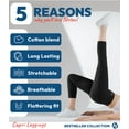 thumbnail image 6 of Nirlon 7/8 Capri Leggings For Women - High Waisted Leggings With Pockets, 6 of 7