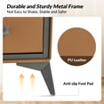 thumbnail image 5 of 28 Tall Leather Fabric Dresser Waterproof for Bedroom with 3-Drawer End Table for Closet Entryway Camel, 5 of 9