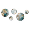 thumbnail image 2 of Designart "Exploring Floral Forms Blue and Gold I" Abstract Floral Metal Wall Art Set of 5 Piece, 2 of 5