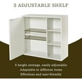 thumbnail image 2 of ANHDAH Bathroom Wall Storage Cabinet with Door and Adjustable Shelf, Medicine Cabinet for Kitchen, Laundry, White, 2 of 7