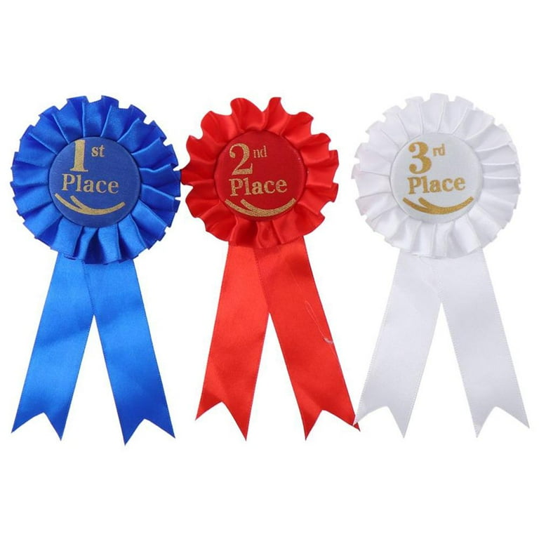 new-blue-red-white-recognition-ribbons-rosette-ribbon-honorable-ribbon-prize-ribbon-1st-2nd-3rd-place-ribbon-award-set-3pcs-set-walmart-com