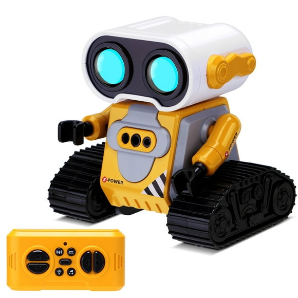Robot Toys, Robots de Control Remoto Recargable De 2.4Ghz Con Auto-Demonga, Música, Ojos Liderados, Regalo de Cumpeados para Para Niñas Chicas Blancas y Verdes