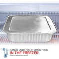 "Stock Your Home 8"" Square Foil Pans with Lids (50 Pack) - Disposable