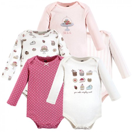 

Hudson Baby Infant Girl Cotton Long-Sleeve Bodysuits Sweet Bakery 3-6 Months