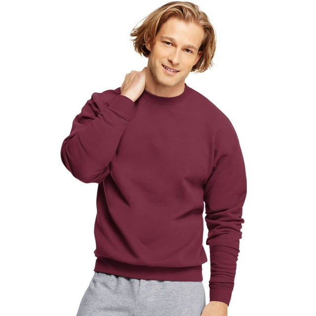 Hanes Chandail Molletonné à Col Rond ComfortBlend EcoSmart pour Hommes - Meilleur Vendeur, 4TG, Bordeaux