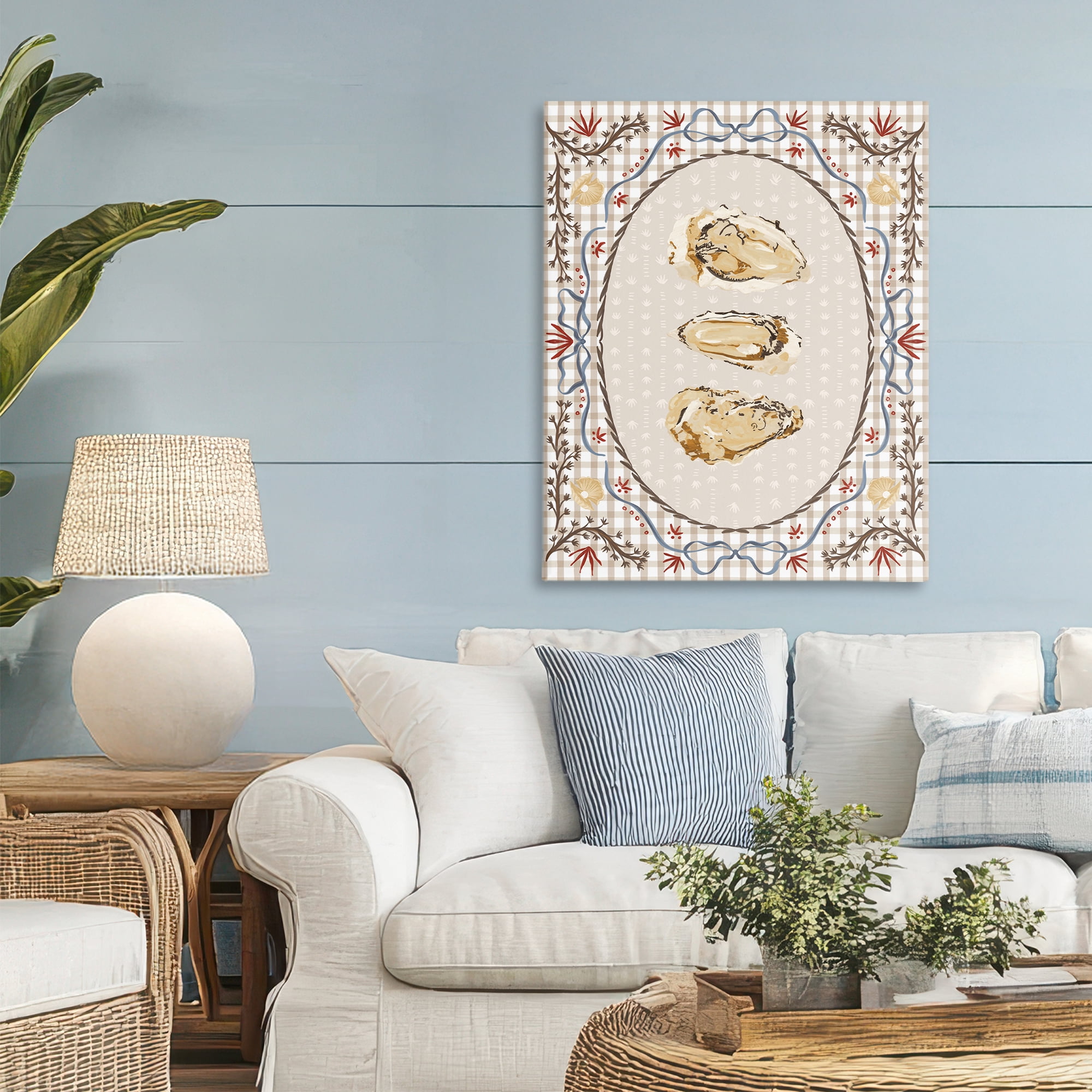 Stupell Industries Vintage Oyster Trio Canvas Wall Art, design by Vero Illustrates