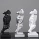thumbnail image 4 of Gwong Decoración hogareña El silencio nórdico es oro abstracto de la escultura de la escultura de la escultura artesanal decoración del hogar Gwong 21052235, 4 of 7
