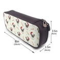 thumbnail image 3 of Lsque Christmas Pug Dog Printed Big Capacity PU Leather Pencil Case Large Pencil Pouch Stationery Pen Bag Pencil Holder for Teen, 3 of 6
