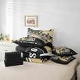 thumbnail image 5 of Feelyou American Sports Bedding Comforter Set 7 Pieces, Black Bisque Full Bedding Set, Rugby Football Soccer Fitted Sheet Flat Sheet, Lightweight Bedroom Decorative, 5 of 7