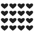 thumbnail image 1 of Parches de planchar en forma de corazón Uxcell, parches bordados, apliques, adornos para ropa, negros, 16 piezas, 1 of 7