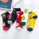 thumbnail image 4 of Calcetines de mujer Snooy Charlie Brown de algodón puro con dibujos animados de una chica, calcetines de verano hasta el tobillo, calcetines invisibles transpirables, calcetines bonitos para mujer, 4 of 5