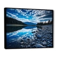 thumbnail image 2 of Designart "Reflections of Serenity Blue Lake Beauty I" Landscapes Floater Framed Wall Decor, 2 of 7