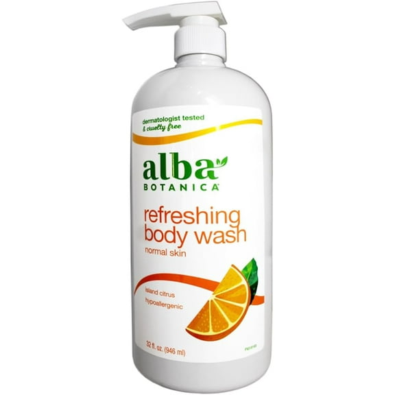 Alba Botanica Refreshing Body Wash, Hypoallergenic, Island Citrus, 32 FL OZ