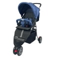 thumbnail image 2 of Trendy Kids Carriola 3 Xplorer Azul – Ultracompacta con 3 Llantas, Reclinable en 3 Posiciones, Plegado a Una Mano y Canastilla Amplia, 2 of 5