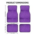 thumbnail image 3 of Uemuo Car Floor Mats - Glitter Purple Pattern Carpet Floor Mats for Cars, Auto Accessories Front & Rear Car Floor Foot Mat Sets of 4 Pieces, 3 of 6