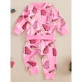 thumbnail image 5 of Elippeo Baby Girl 2Pcs Christmas Outfits Long Sleeve Cake Print Sweatshirt + Pants Set Toddler Clothes 3 6 12 18 24 Months 3 Years, 5 of 10