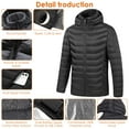 thumbnail image 4 of Heated Jacket for Men Women, Heated Jacket Long sleeve,  8 Areas Winter Heating Coat, Black XXL, 4 of 7