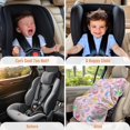 thumbnail image 4 of KUIFORTI Ester Car Seat Cover Baby Girl Eggs Bunny Car Seat Sun Shade Cover Easter Decor, Cooler Temperature Infant Car Seats Reflective Heat Protector, Stretch Carseat Covers, 4 of 6