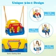 thumbnail image 3 of Amijoy 3-in-1 Kids Swing Set, 660 LBS Carbon Steel Swing Frame w/ Belt Swing, Platform Tree Swing & Baby Swing Seat, 3 of 7